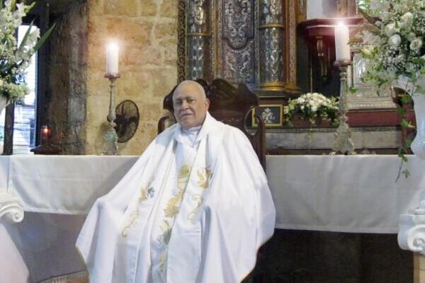 Fray Máximo Rodríguez, fallecido párroco de la iglesia de Las Mercedes de la zona colonial. Foto: fuente externa.