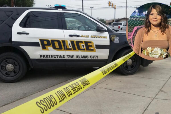 Patrulla policial de san antonio Texas y la joven Savannah Soto. FOTO: Fuente externa