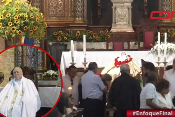 Restos de Fray Máximo Rodríguez son velados en iglesia Las Mercedes.(CDN digital).