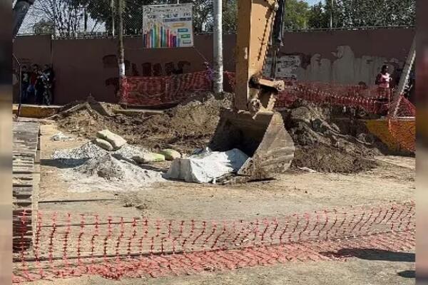 Escena donde falleció el trabajador haitiano, en México. Foto: fuente externa.