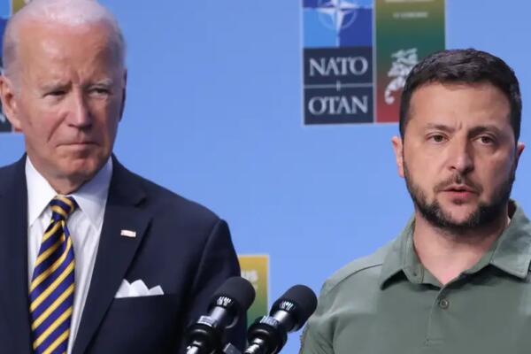 El presidente de Ucrania, Volodimir Zelenski, junto a su homólogo de EE. UU., Joe Biden Foto: fuente externa.