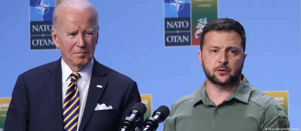 El presidente de Ucrania, Volodimir Zelenski, junto a su homólogo de EE. UU., Joe Biden Foto: fuente externa.