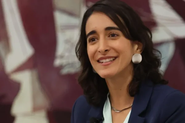 La candidata a la presidencia por el partido Oposición Democrática, Virginia Antares. / Fuente externa.