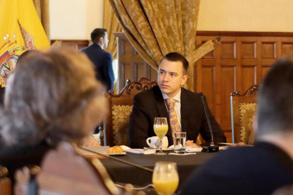 Daniel Noboa, presidente de Ecuador agradece el apoyo internacional. Fuente: externa
