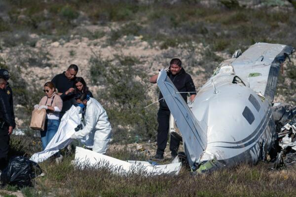 Fotografías tras el accidente del desplome de avioneta en México. Foto: Fuente externa. 