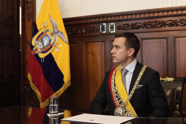 El presidente de Ecuador, Daniel Noboa. Foto: fuente externa.