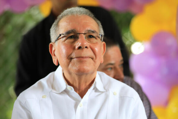 Ex presidente de la República, Danilo Medina, tras encuentro con productores agrícolas. Foto: Fuente externa