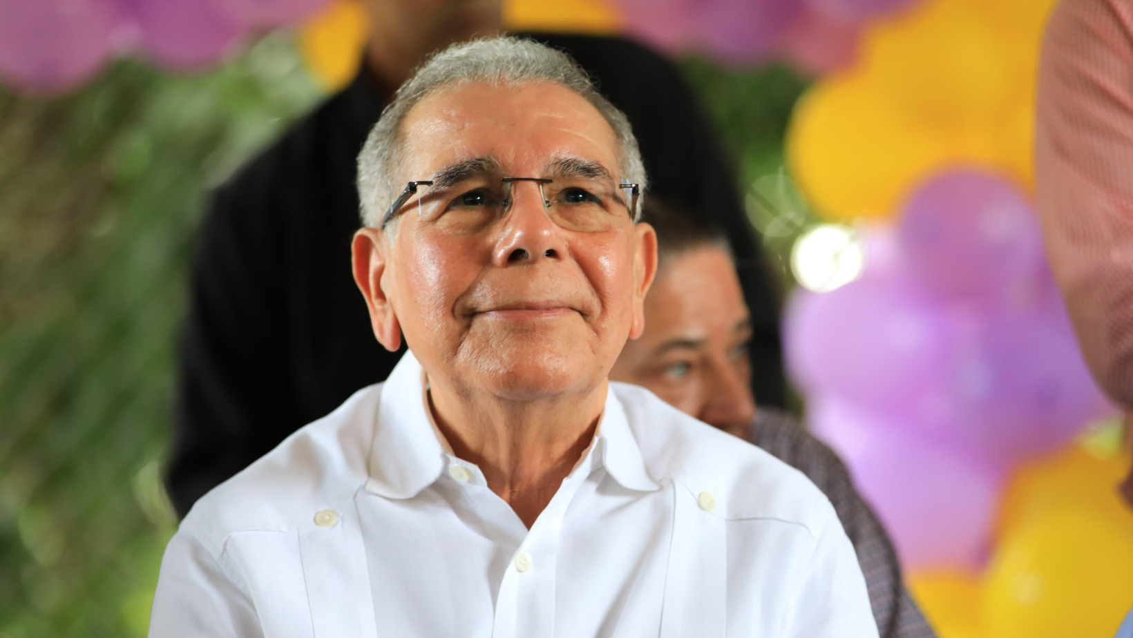 Ex presidente de la República, Danilo Medina, tras encuentro con productores agrícolas. Foto: Fuente externa