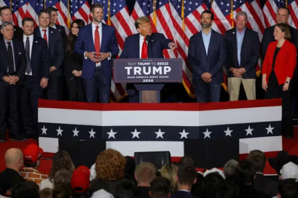 Trump habló ante sus seguidores en Des Moines, Iowa. / Fuente externa.