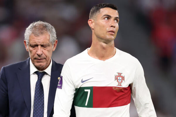 Fernando Santos, entrenador de fútbol y exfutbolista y Cristiano Ronaldo, futbolista portugués. FOTO: Fuente externa