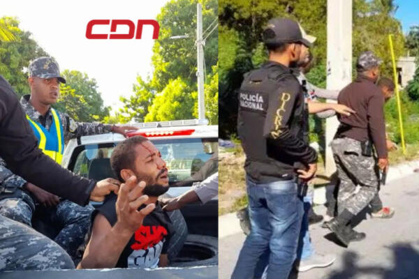 Imagen del momento en el que agentes policiales apresan recluso que intento fugarse.(Foto: Fuente externa).