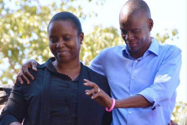Martine Moïse junto a su esposo, el asesinado presidente de Haití Jovenel Moïse (Foto: fuente externa)