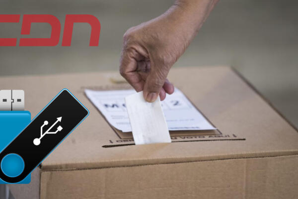 Memoria USB en elecciones. (Foto: CDN Digital) 