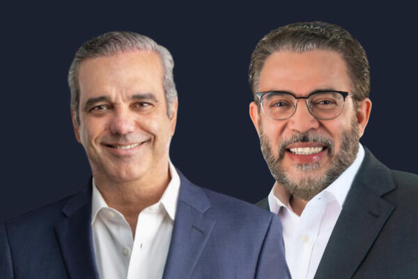 Abinader y Moreno, candidatos a la presidencia y la senaduría, respectivamente por PRM y Alianza País (CDN Digital)