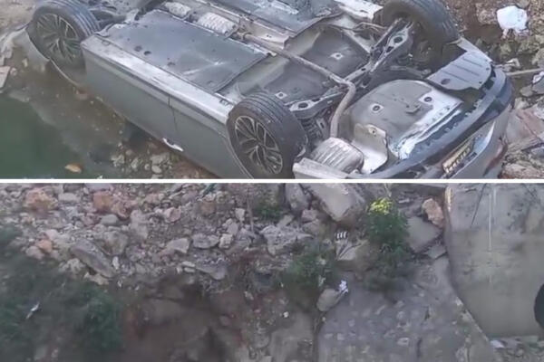 Imagen del vehículo volcado tras accidente. Foto: CDN Digital
