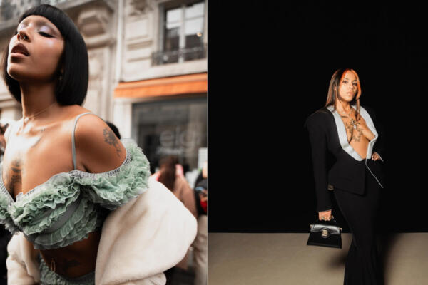 Tokischa con sus looks durante sus desfiles esta semana en París. Foto: fuente externa. 