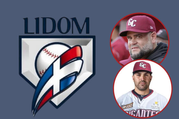 Wellington Cepeda y ‘Pipe’ Urueta son reconocidos por la Lidom. FOTO: CDN Digital 