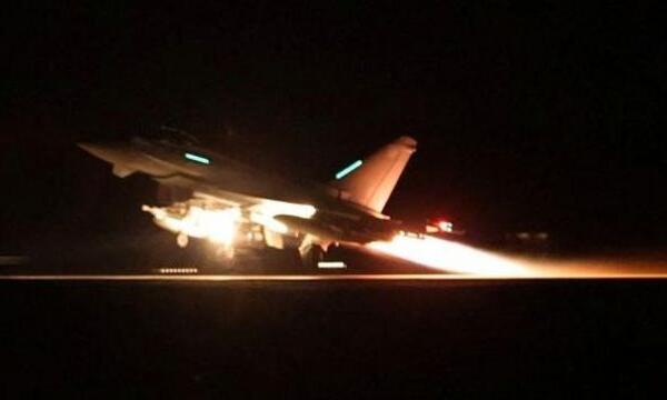 Avión de la Fuerza Aérea de Reino Unido durante las operaciones contra los hutíes. / Fuente externa.