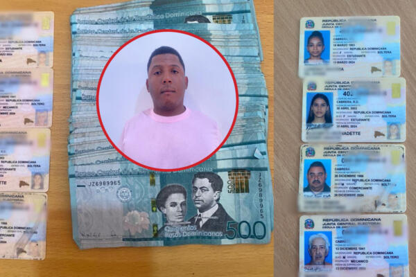 Apresan hombre comprando cédulas en el municipio Cabrera, María Trinidad Sánchez