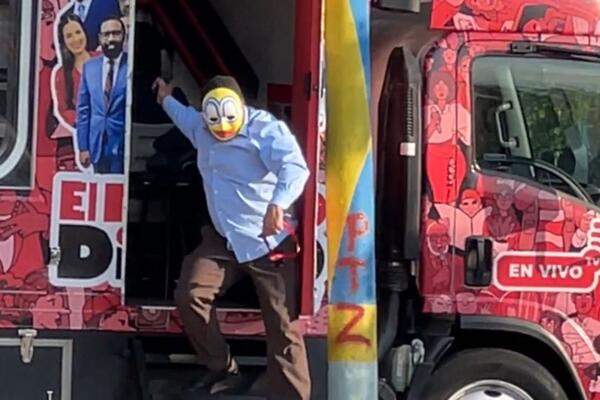 Persona que caracterizo falso atraco a unidad móvil de El Nuevo Diario (Foto: fuente externa)