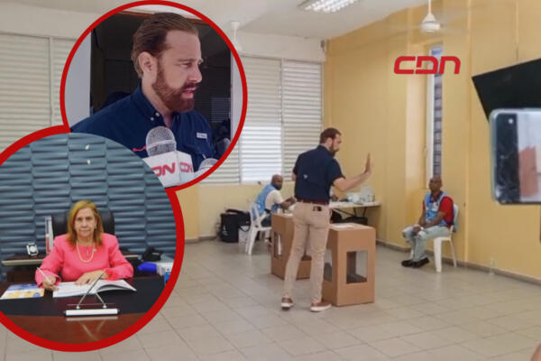 Carlos de la Mota y Luisa Jiménez votaron en La Vega. (Foto: CDN Digital)