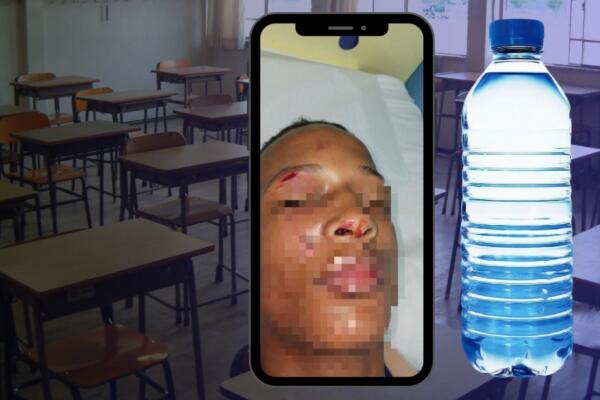 Collage estudiante agredido por compañero por incidente con botella de agua. (Foto: CDN Digital) 