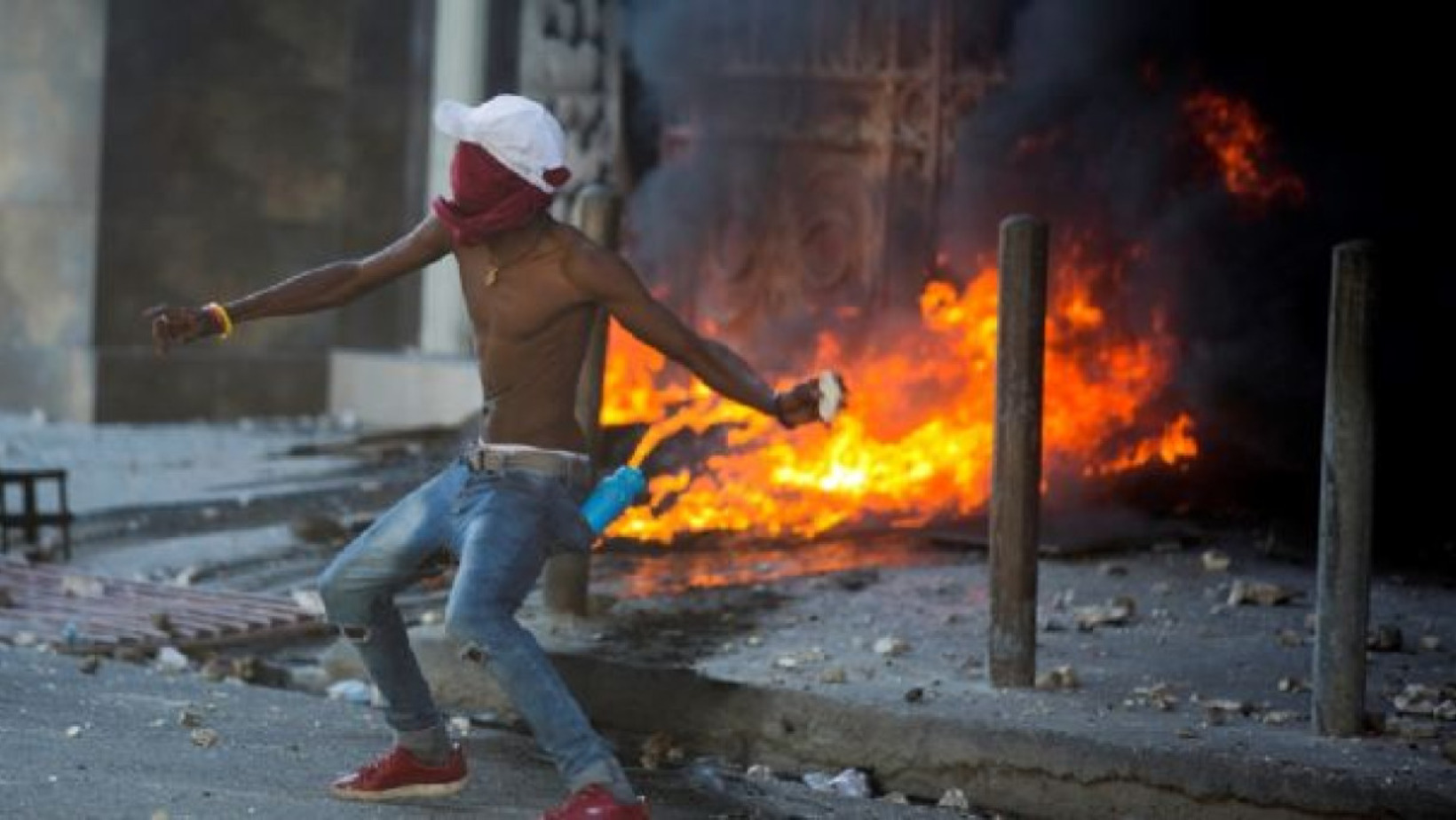 Violentas manifestaciones en Haití. Foto: Fuente externa
