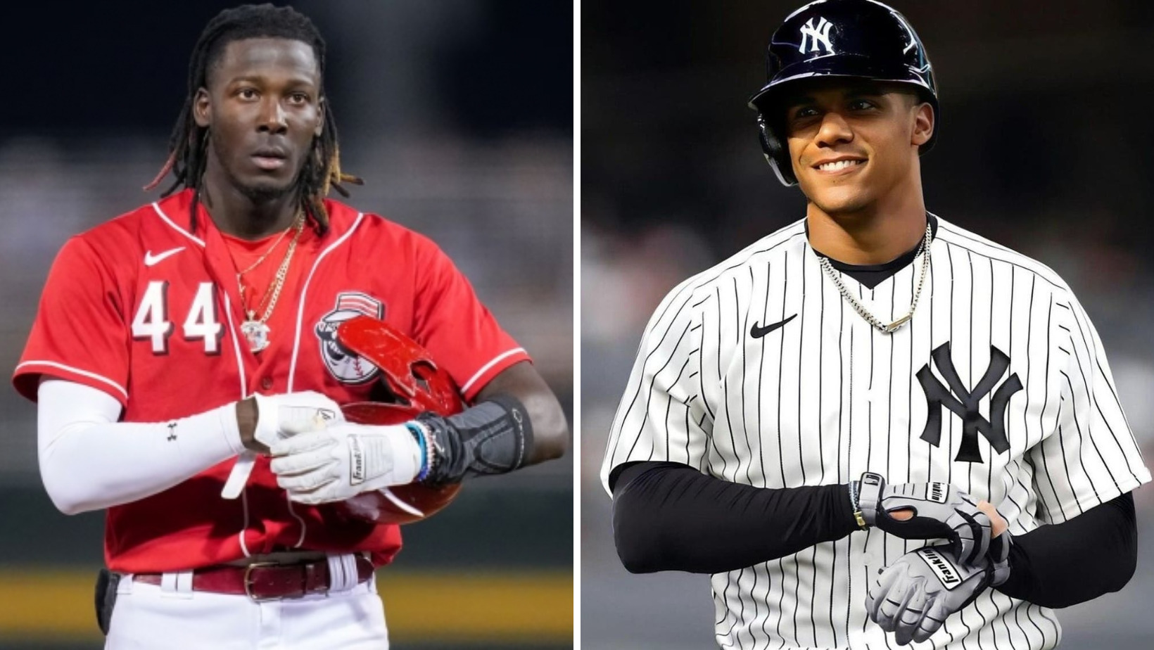 Los jugadores de béisbol dominicano; Elly De La Cruz y Juan Soto. Foto: CDN Digital