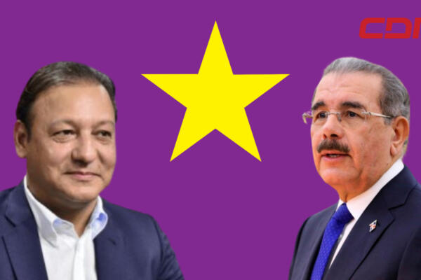 El expresidente Danilo Medina y el candidato a presidente por el PLD, Abel Martínez. / Fuente CDN Digital.