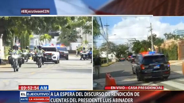 En camino hacia el Congreso se encuentra el presidente Luis Abinader. (Foto: CDN37)