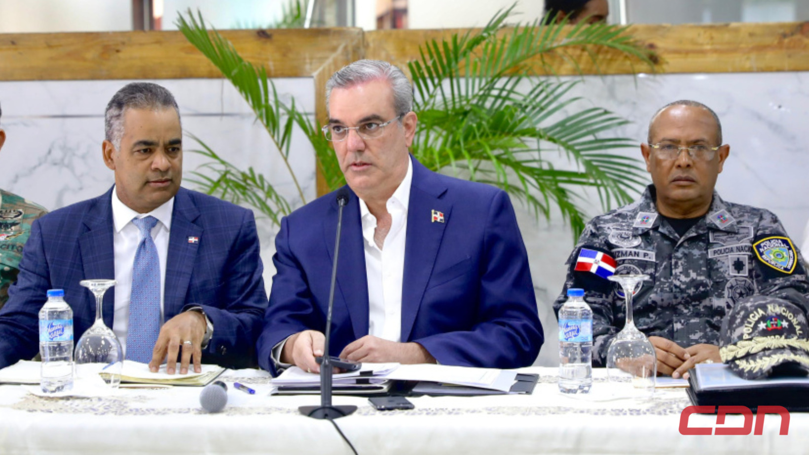 El presidente de la República, Luis Abinader durante el encuentro del seguimiento al Plan de la Seguridad Ciudadana. Foto: CDN Digital