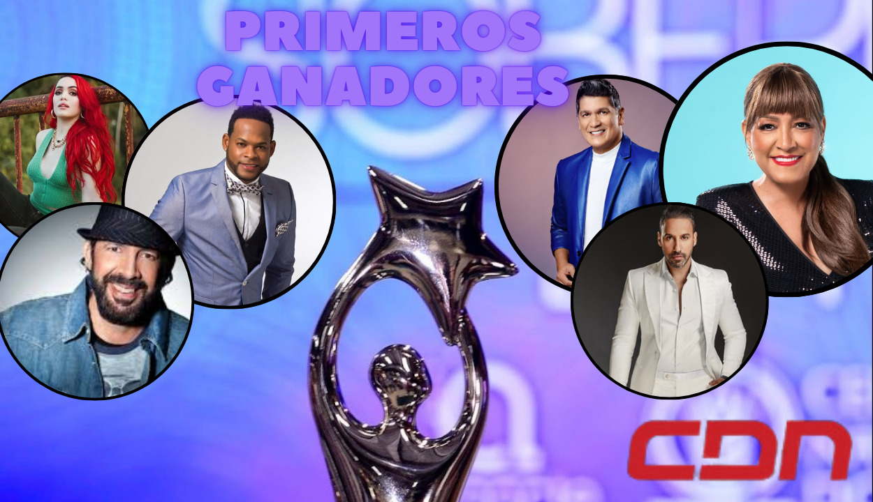 Primeros ganadores en Los Premios Soberanos celebrados en el Teatro Nacional. Foto CDN Digital