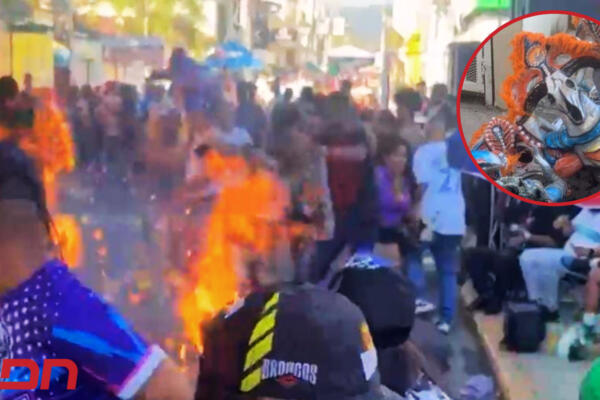 Una de las imágenes de la tragedia acontecida en el en carnaval de Salcedo. Foto: CDN Digital 