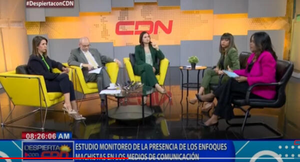 Mayoría de los invitados a los programas de paneles de televisión y de radio son hombres. Foto: Fuente CDN. 
