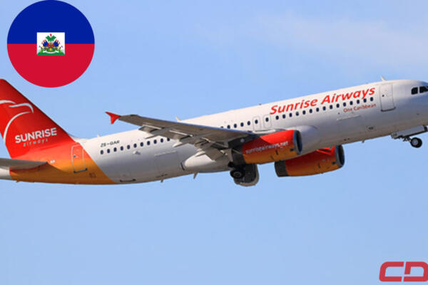 Avión de la aerolínea haitiana Sunrise Airways. Foto CDN Digital