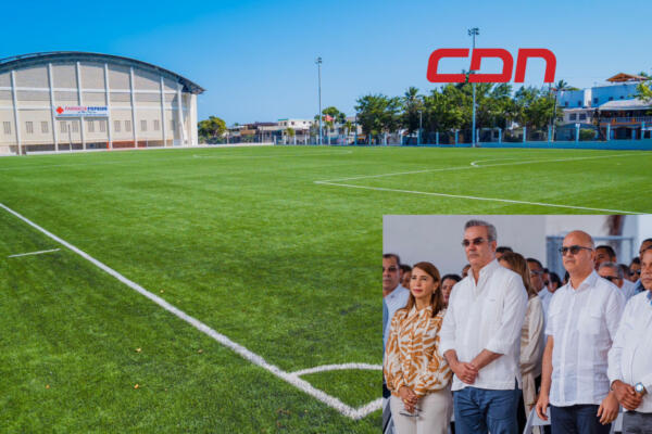 Inauguración de los trabajos de remodelación del campus de fútbol Leonel Plácido, en Puerto Plata. Foto: Fuente CDN Digital