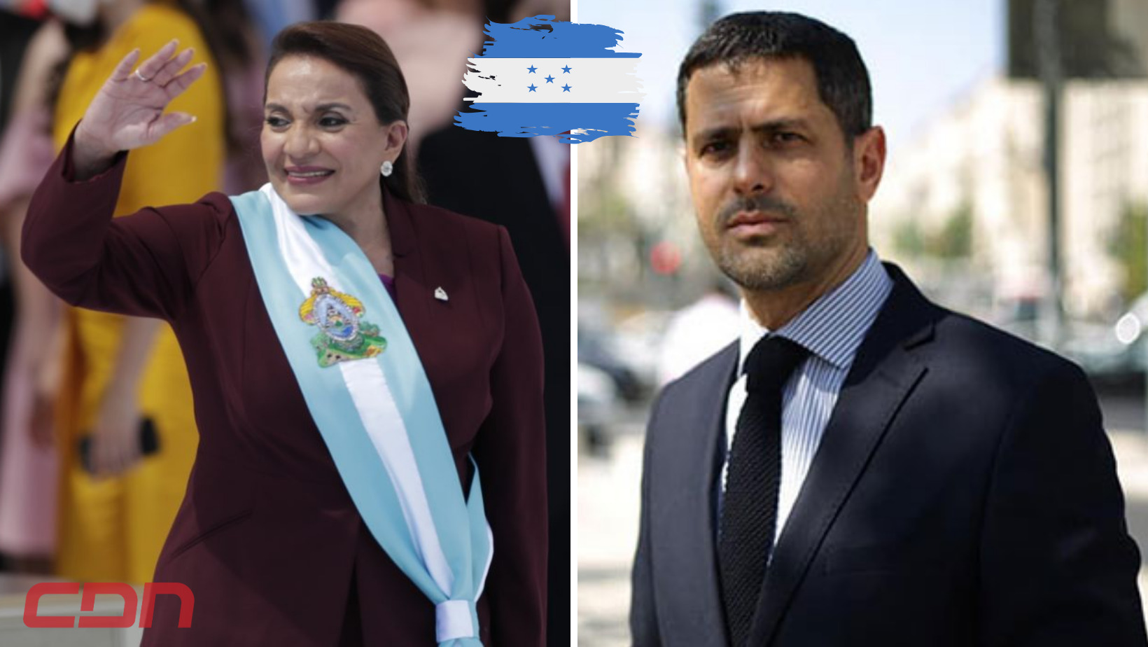 La presidenta hondureña, Xiomara Castro y el embajador de Israel en Honduras, Eldad Golan. Foto: CDN Digital