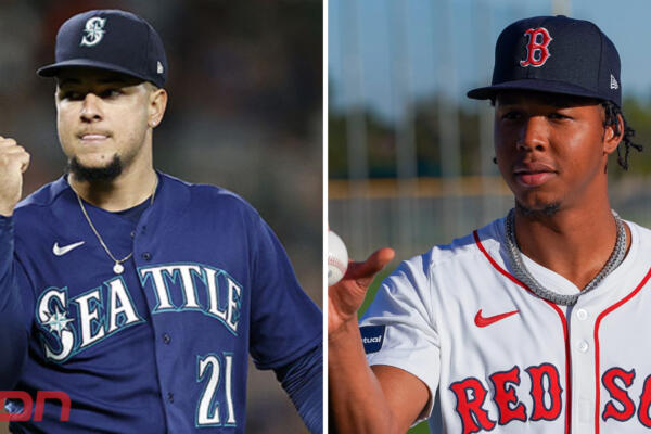 Los jugadores de béisbol dominicano: Luis Castillo, de Seattle Mariners y Brayan Bello, de Boston Red Sox. Foto: CDN Digital  