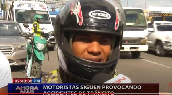 El 70% de los accidentes de tránsito en República Dominicana son protagonizados por motoristas. Foto: Fuente CDN