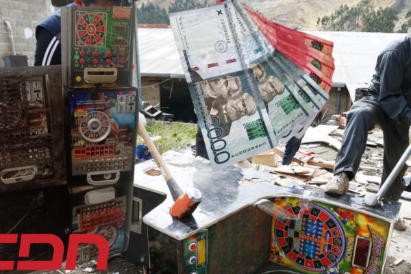 Ocupan cinco máquinas tragamonedas que operaban ilegal en San Cristóbal
