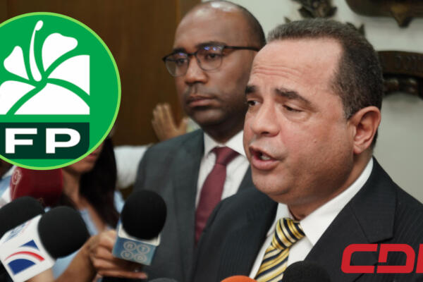 Los dirigentes políticos de la Fuerza del Pueblo (FP), Manuel Crespo y Nathanael Concepción. Foto: CDN Digital 