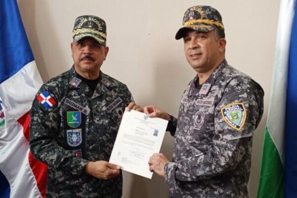 El General Orison Olivence Minaya, durante su juramentan. (Foto: fuente externa)