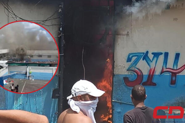 Reportan tres muertes tras incendio en cárcel La Victoria