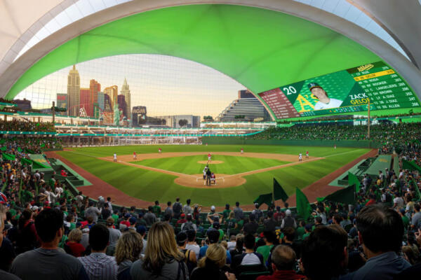 Atléticos revelan diseño futurístico para estadio en las Vegas