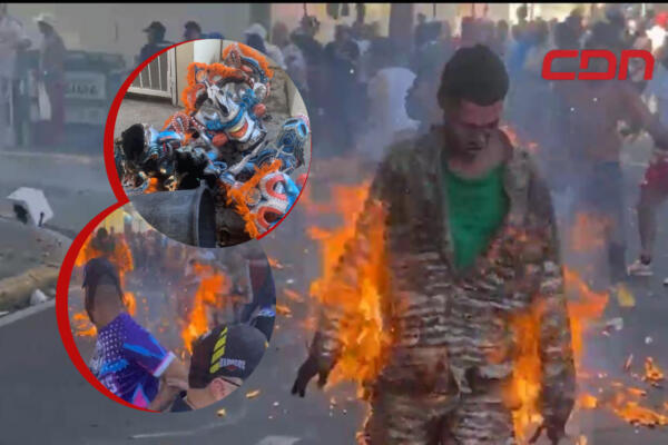 Personas que resultaron incendiadas. (Foto: fuente externa)