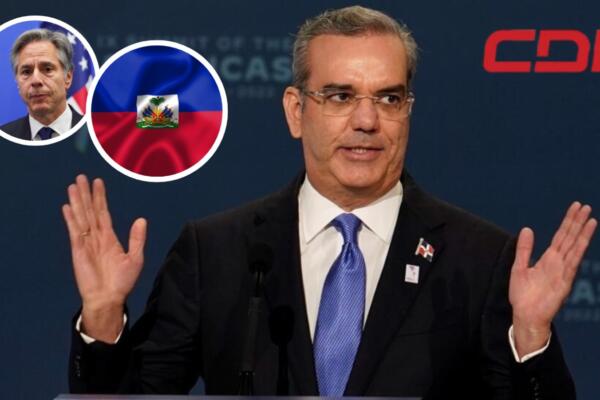 El presidente dominicano Abinader y el secretario de Estado, Anthony 
 Blinken 