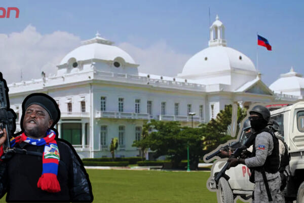 Miembros de la PNH resultaron heridos después de que bandas armadas lideradas por Barbacue intentaran asaltar el Palacio Nacional de Haití. Foto: CDN Digital 