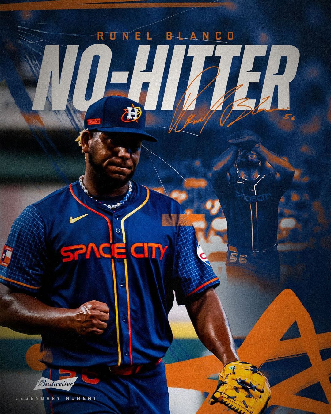 Ronel Blanco lanza no hit no run frente a Toronto