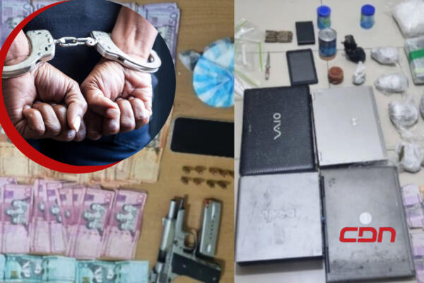 PN arresta a dos hombres por posesión de arma de fuego ilegal y drogas en Bahoruco. (Foto: fuente externa)