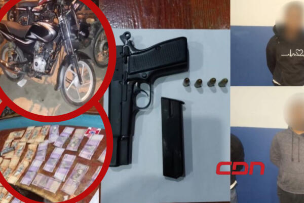 Arrestan dos hombres en flagrante delito